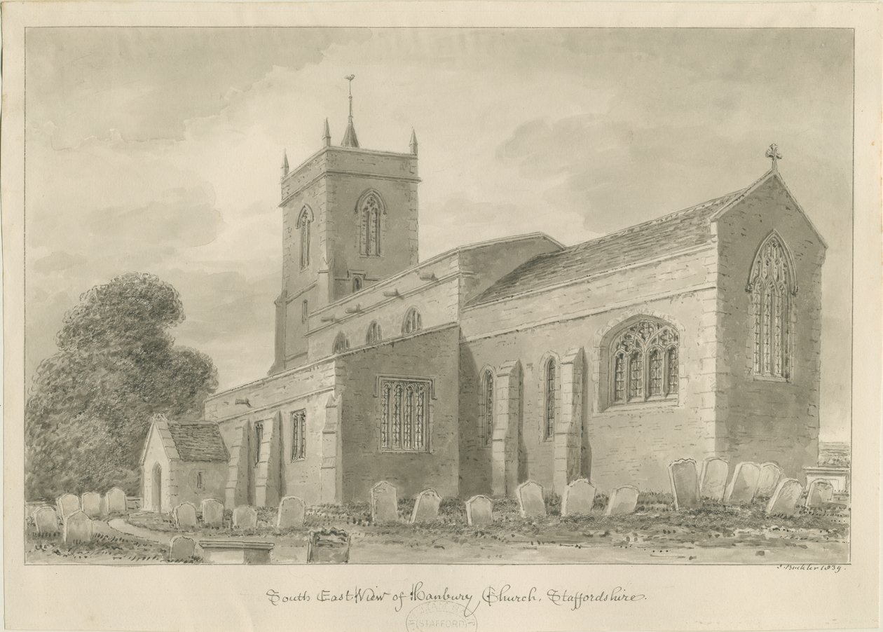 Iglesia de Hanbury de John Buckler