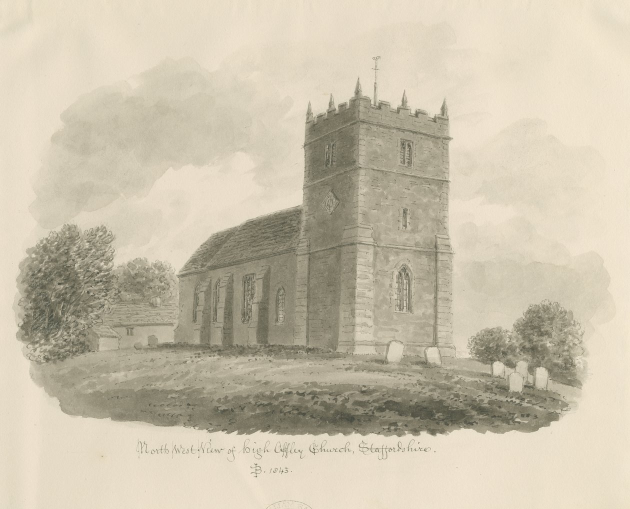 Iglesia de High Offley de John Buckler