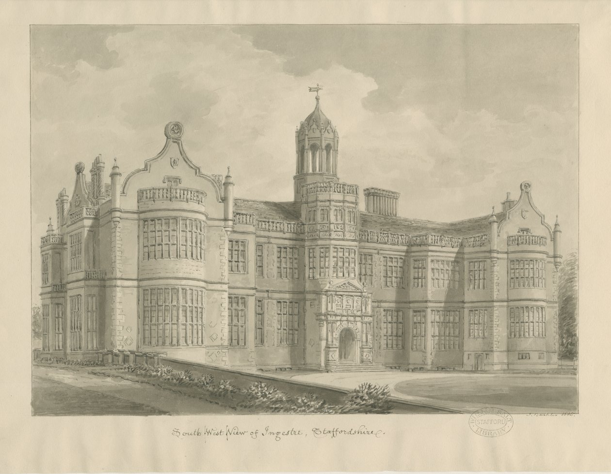 Ingestre Hall de John Buckler