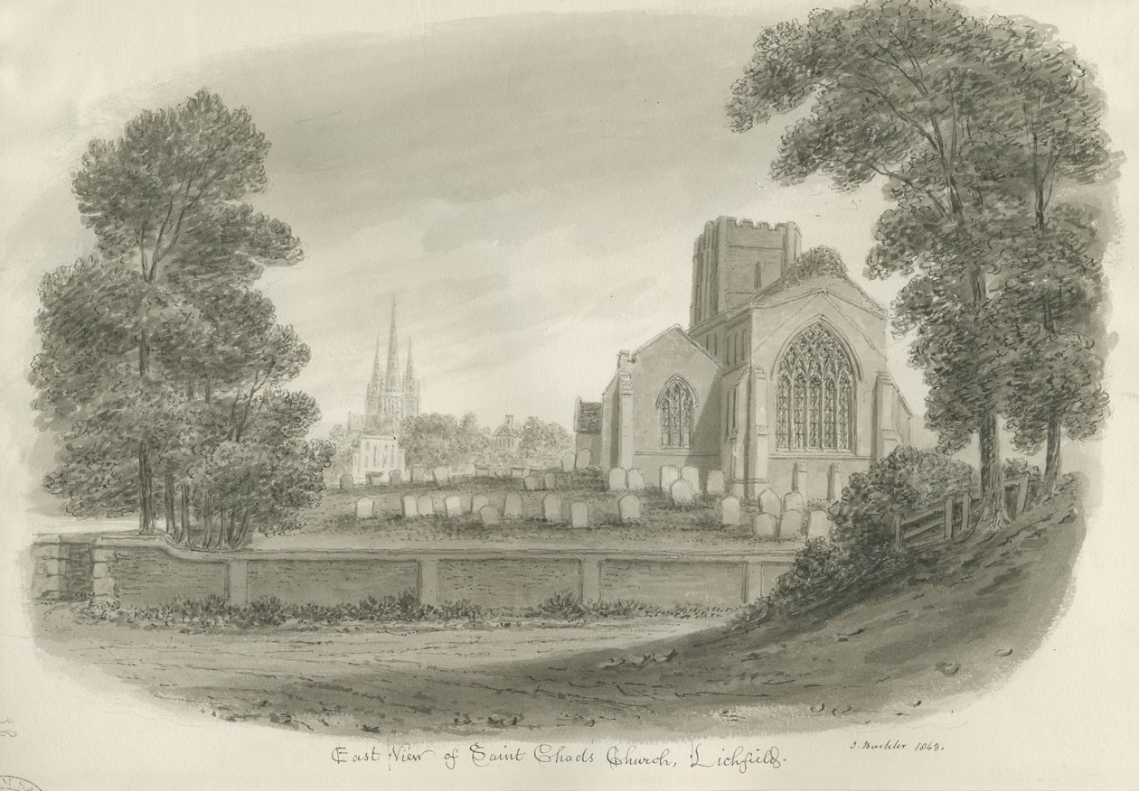 Lichfield - Iglesia de San Chad de John Buckler