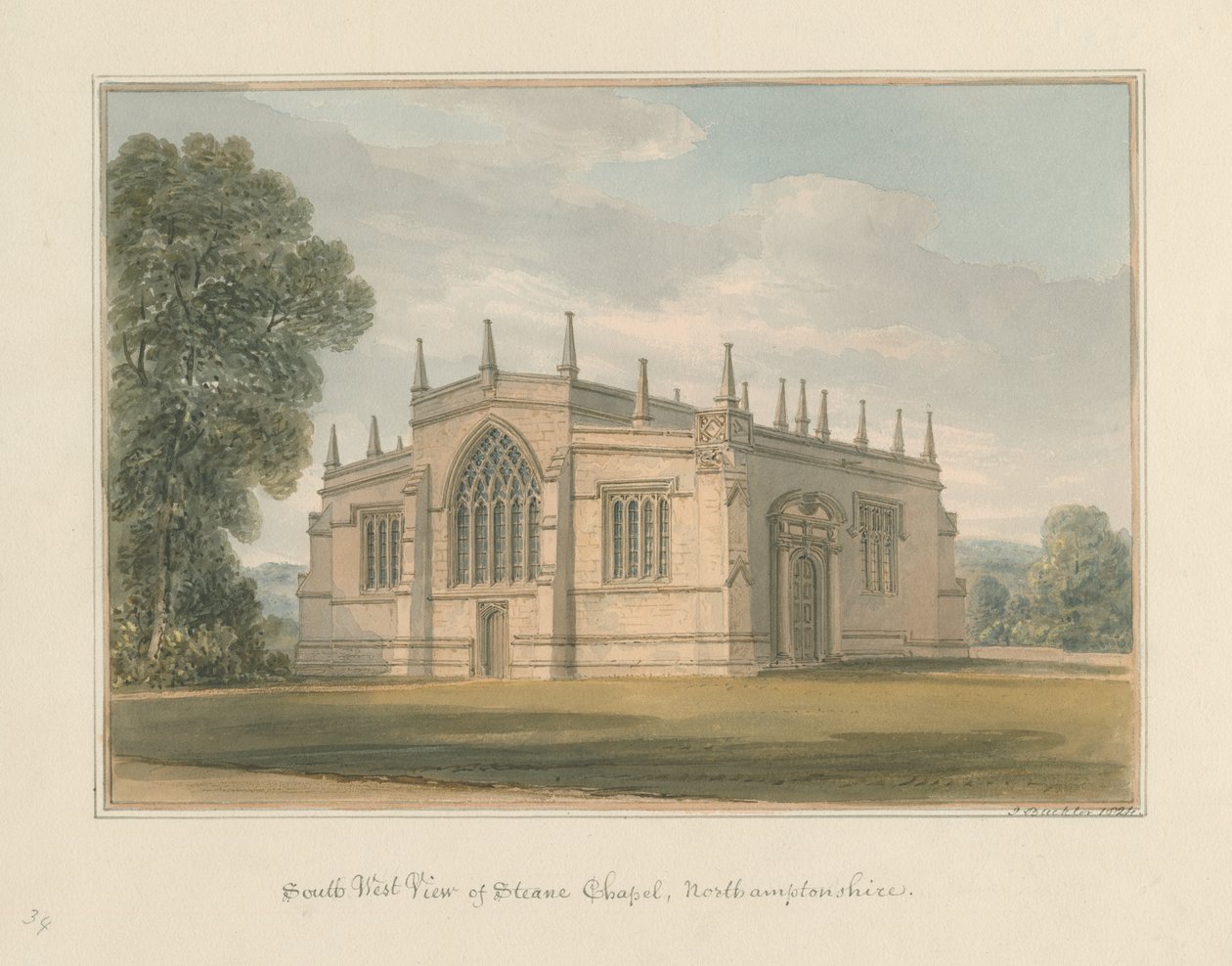 Northamptonshire - Capilla de Steane de John Buckler