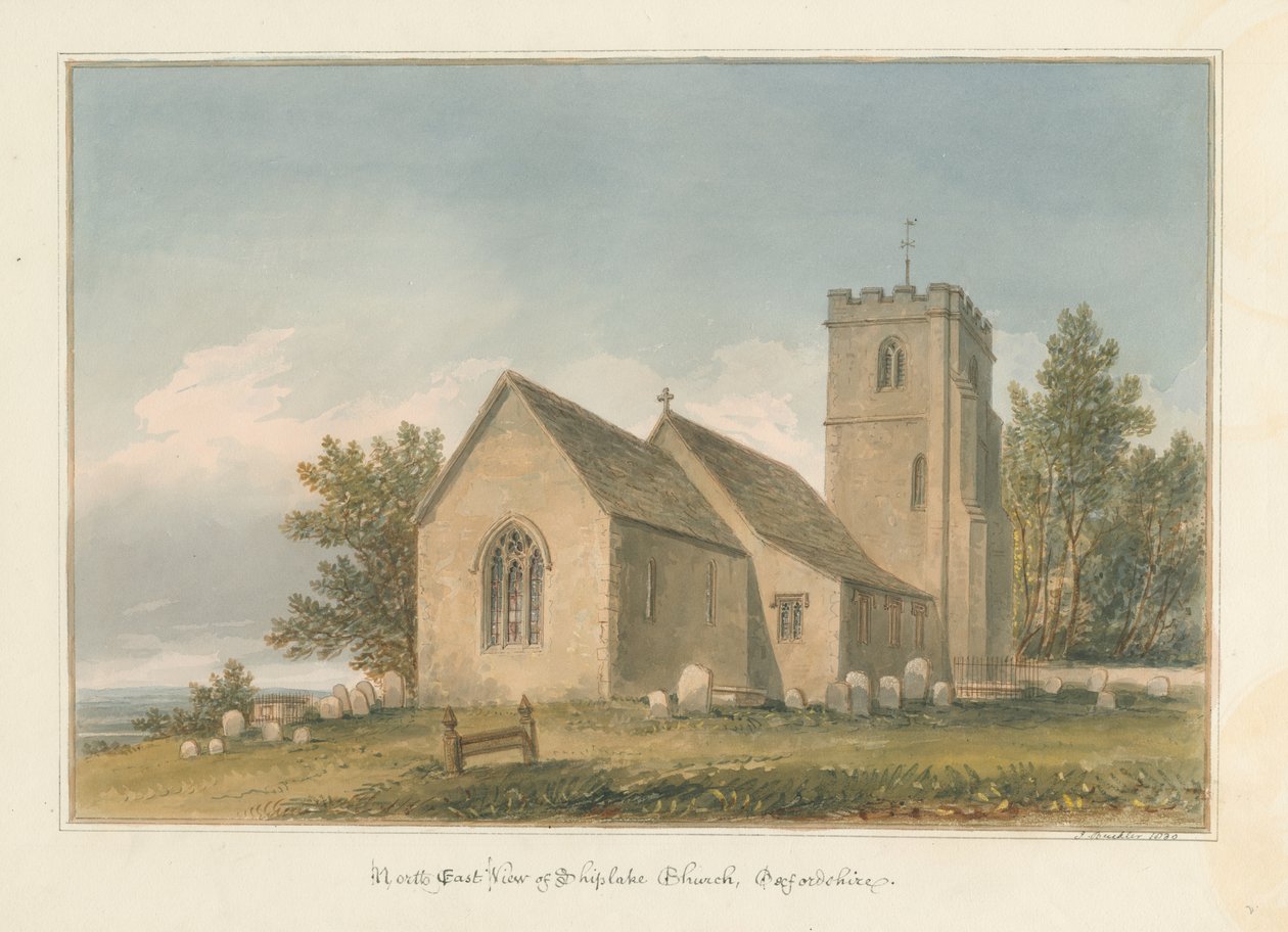 Oxfordshire - Iglesia de Shiplake, 1830 de John Buckler