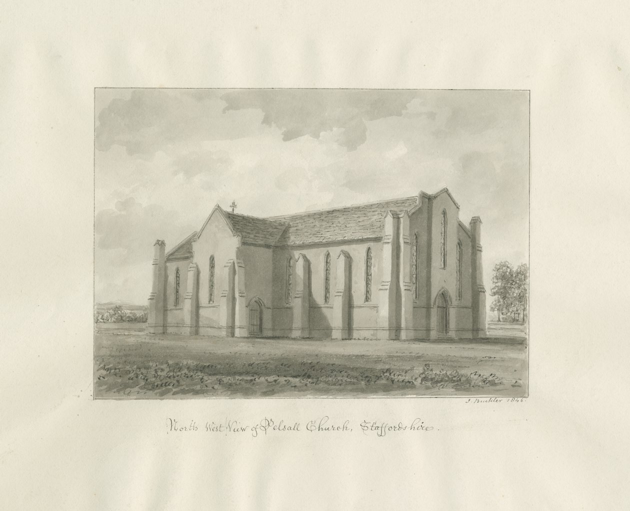 Iglesia de Pelsall de John Buckler