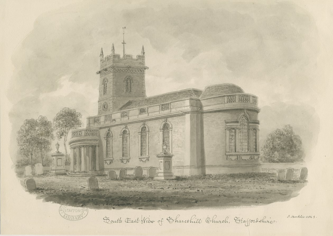 Iglesia de Shareshill de John Buckler