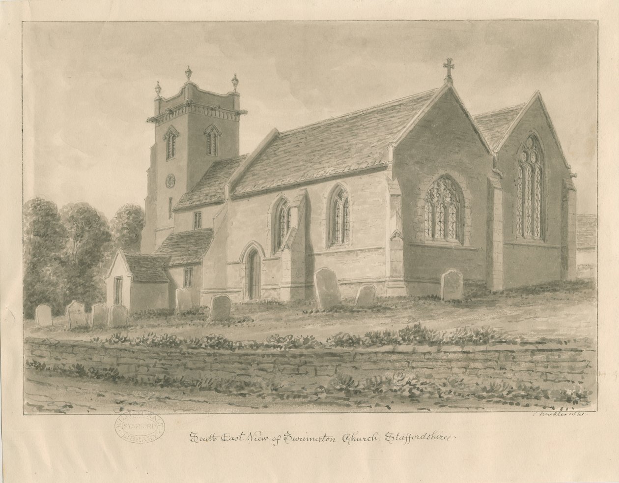 Iglesia de Swynnerton de John Buckler