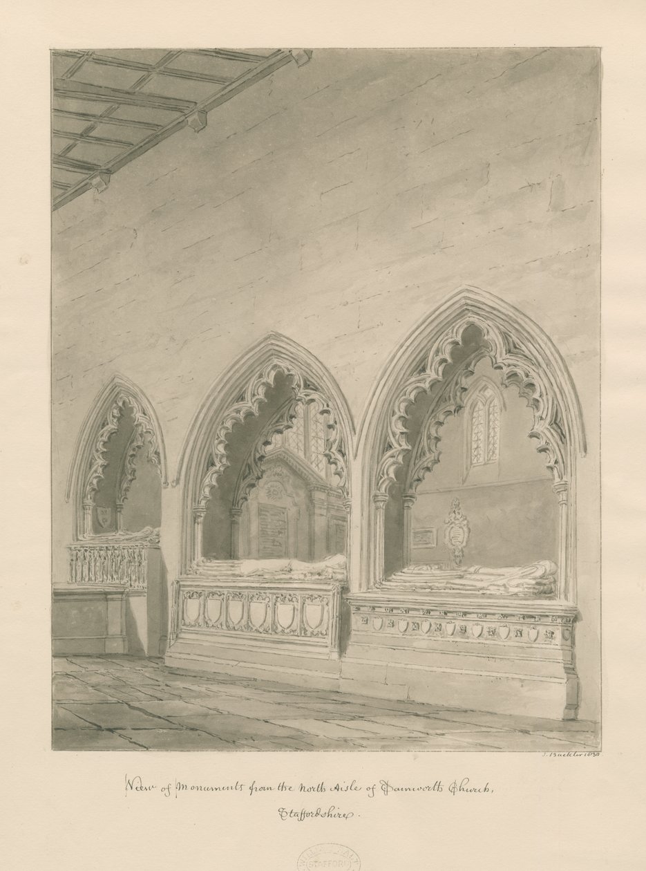 Iglesia de Tamworth - Monumentos de John Buckler