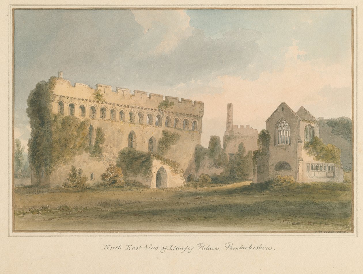 Gales - Pembrokeshire - Palacio de Llanfey de John Buckler