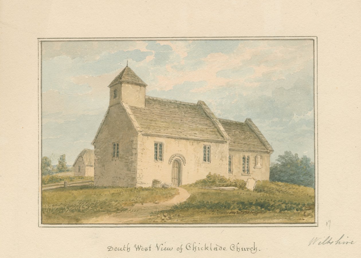 Wiltshire - Iglesia de Chicklade, 1817 de John Buckler