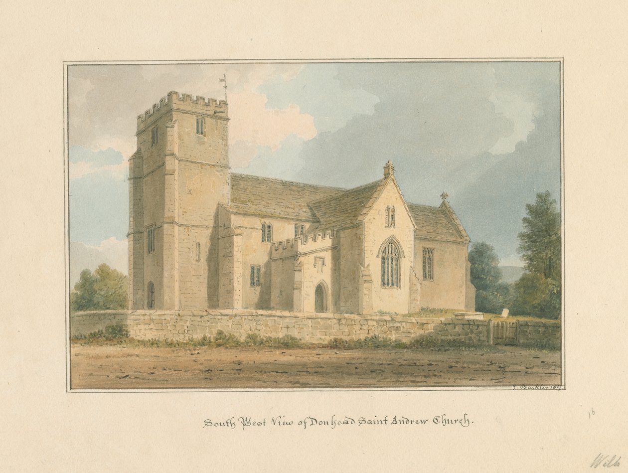 Wiltshire - Iglesia de Donhead Saint Andrew de John Buckler