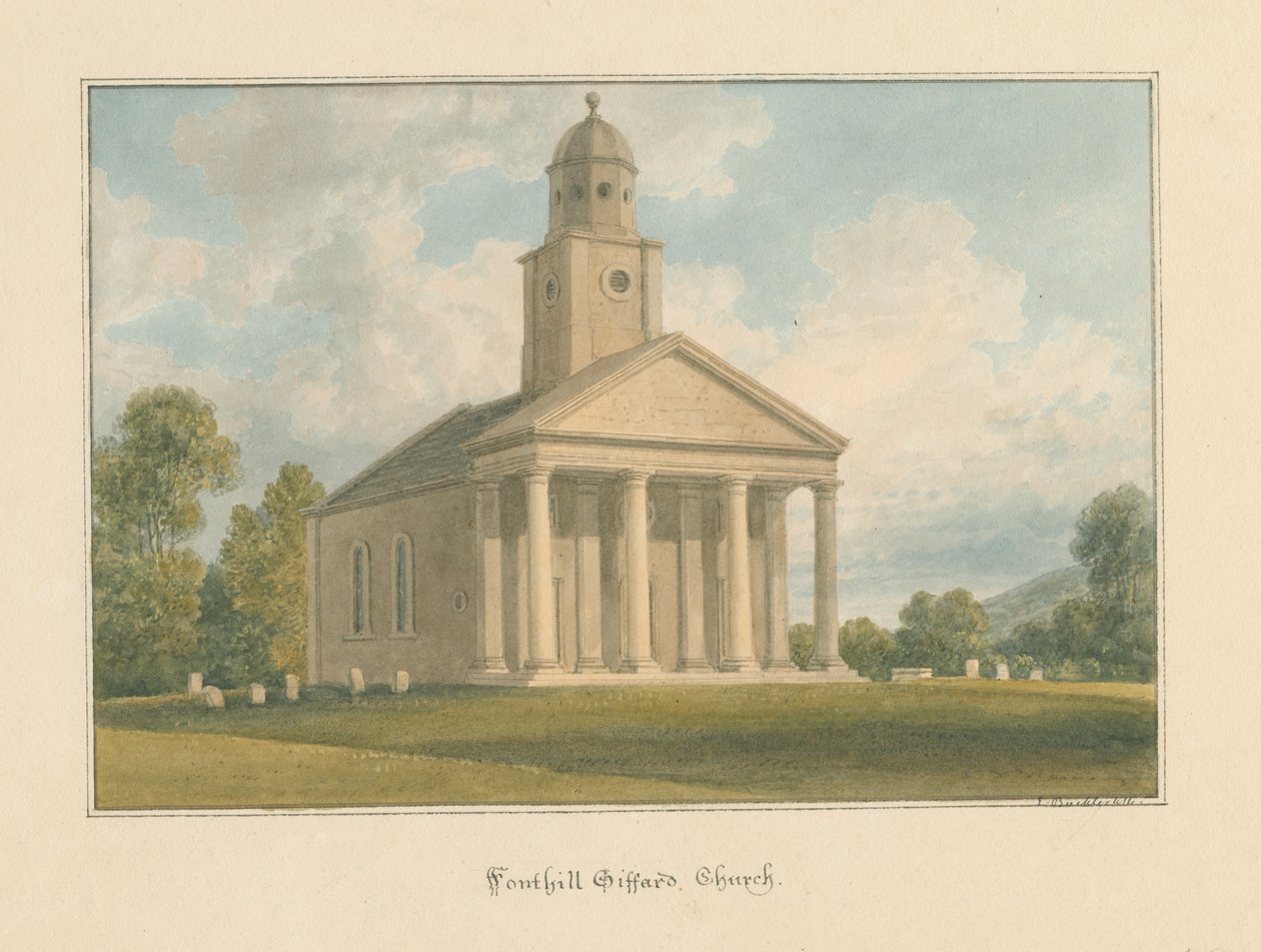 Wiltshire - Iglesia de Fonthill Giffard, 1811 de John Buckler