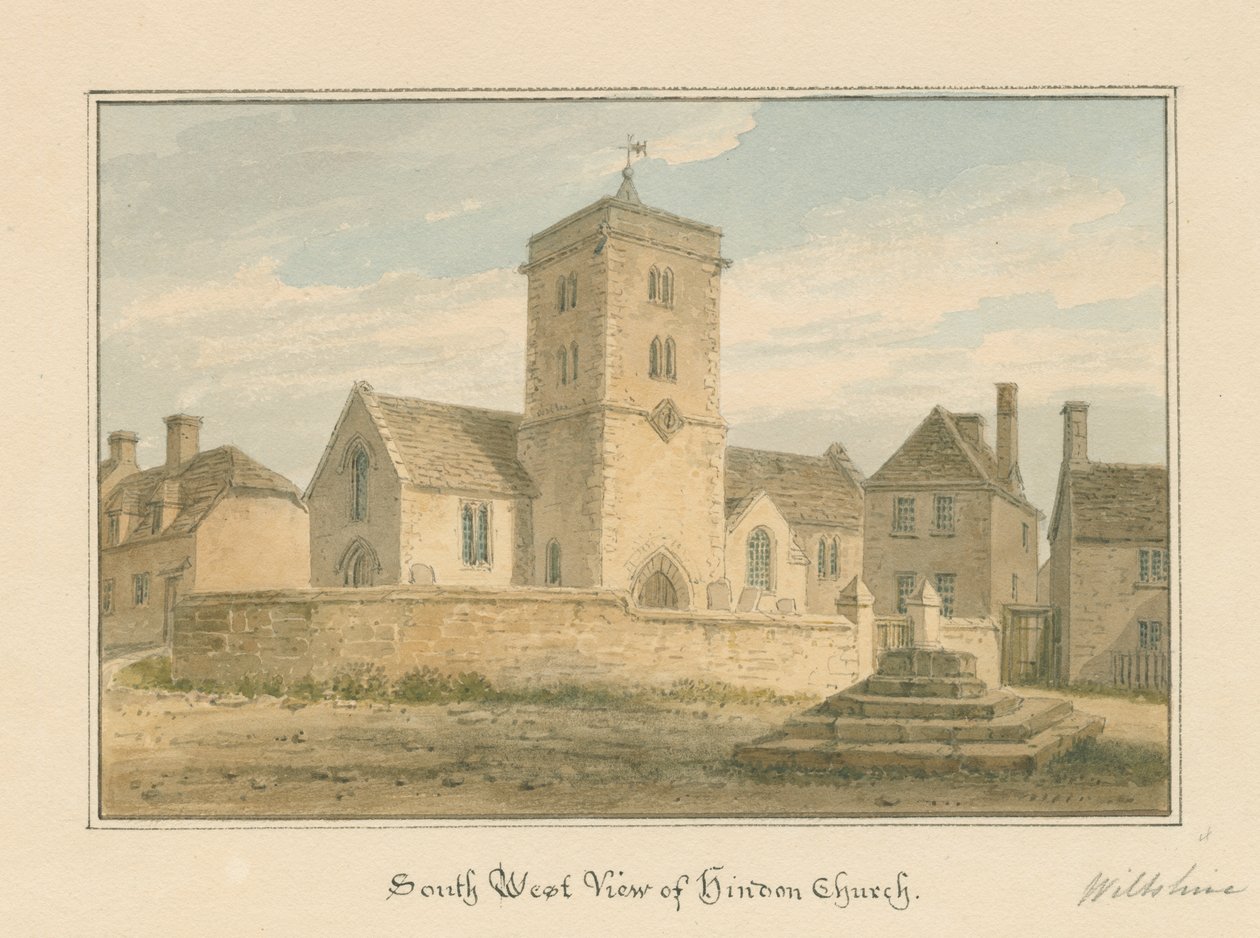 Wiltshire - Iglesia de Hindon, 1804 de John Buckler