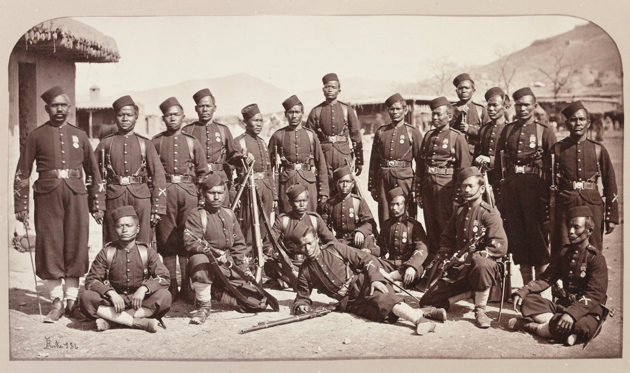 Equipo de bayoneta del 4º Regimiento Goorkha, 1878 de John Burke