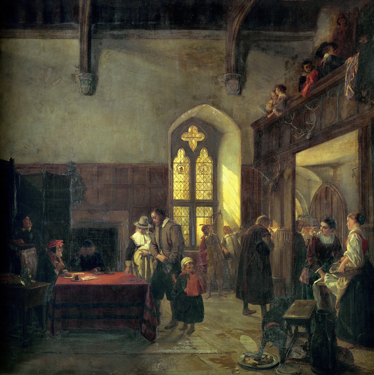 Día de renta en Haddon Hall de John Callcott Horsley