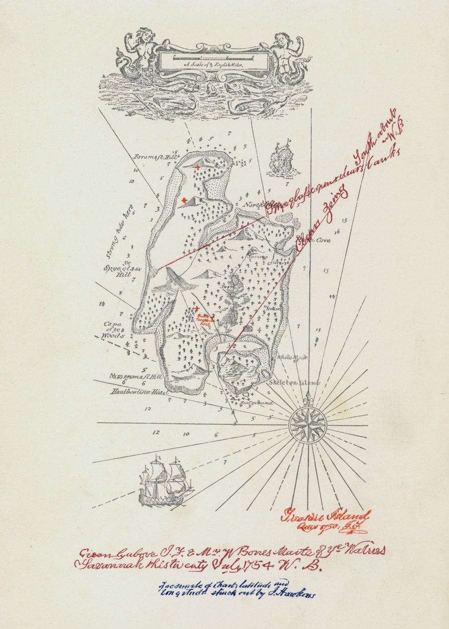 Mapa de La isla del tesoro de John Cameron