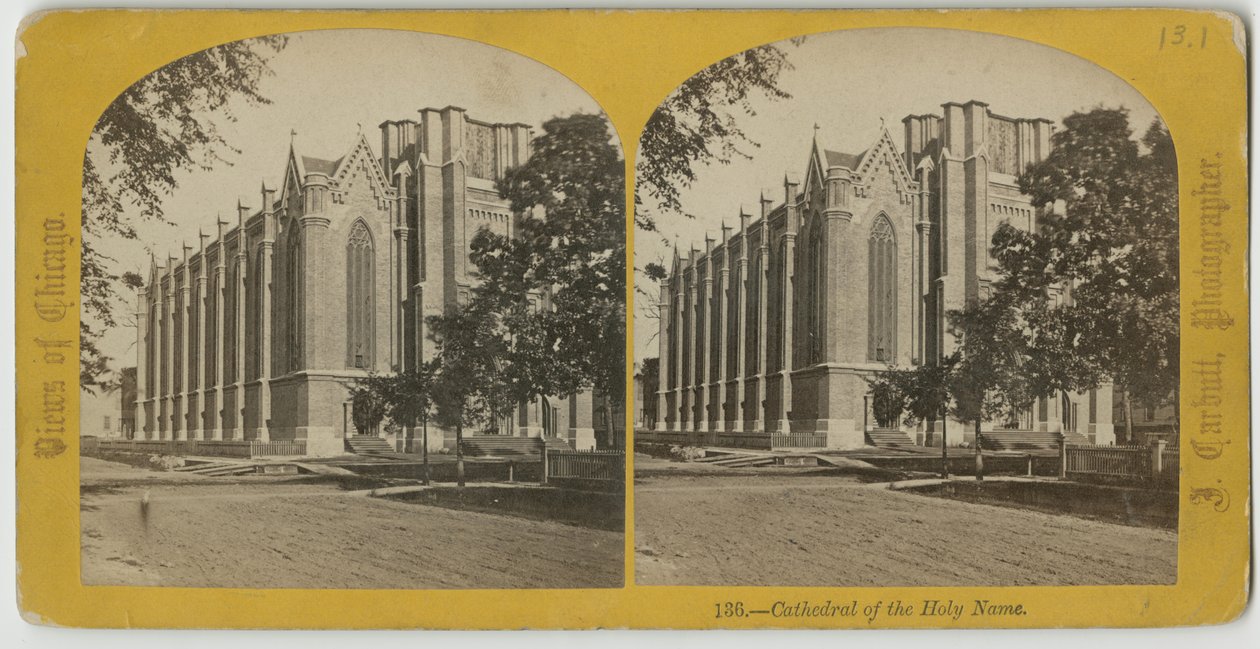 Catedral del Santo Nombre, Chicago, c.1870 de John Carbutt