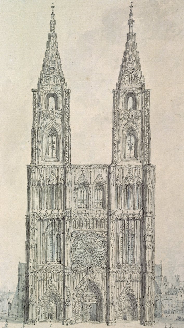 Fachada oeste de la Catedral de Estrasburgo de John Carter