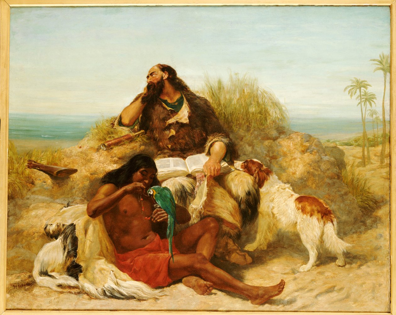 Robinson Crusoe y su hombre Viernes de John Charles Dollman