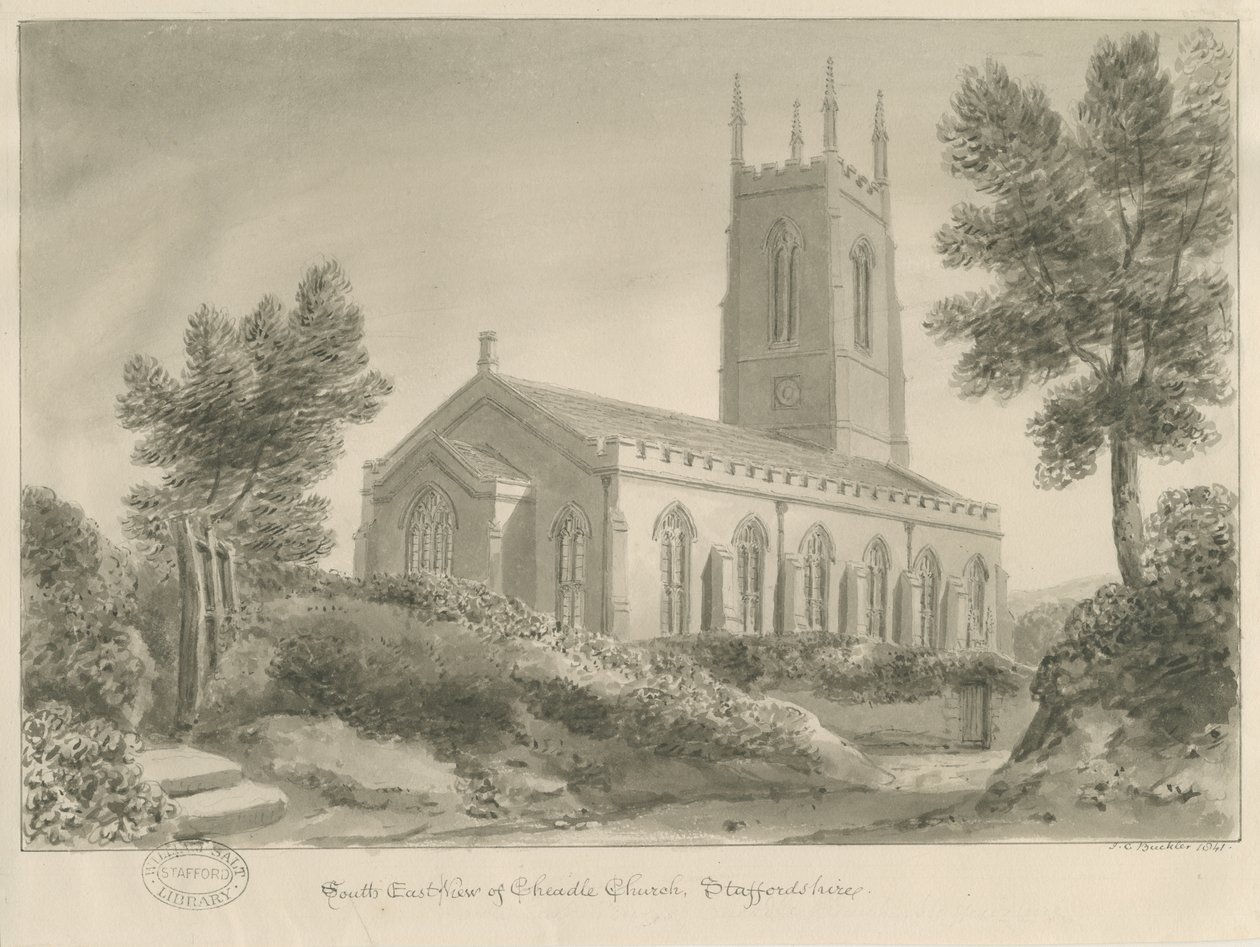 Iglesia de Cheadle de John Chessell Buckler
