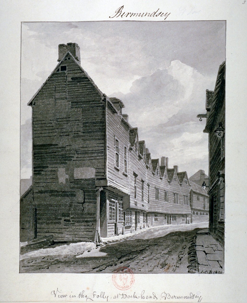 Dockhead Folly, Bermondsey, Londres, 1820 de John Chessell Buckler