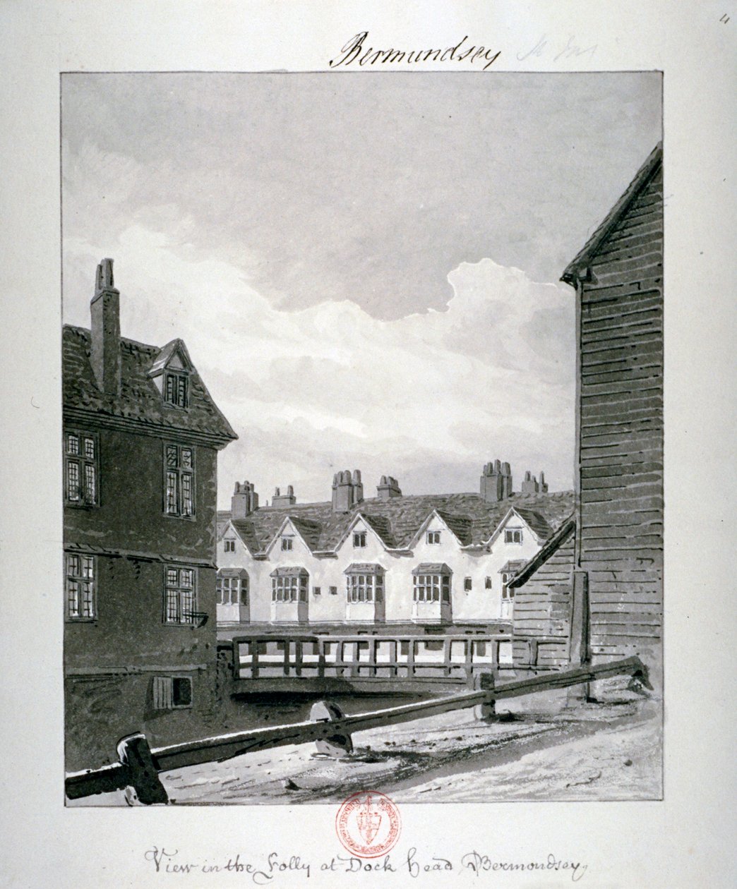 Dockhead Folly, Bermondsey, Londres, 1820 de John Chessell Buckler