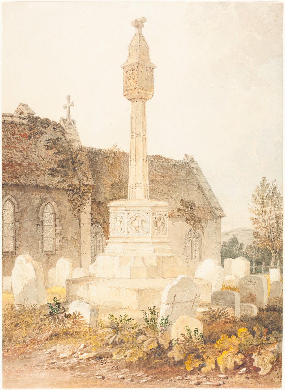 Monumento en un Cementerio de la Iglesia de John Chessell Buckler