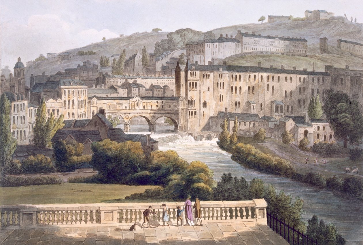 Puente Pulteney, pub. 1806 de John Claude Nattes