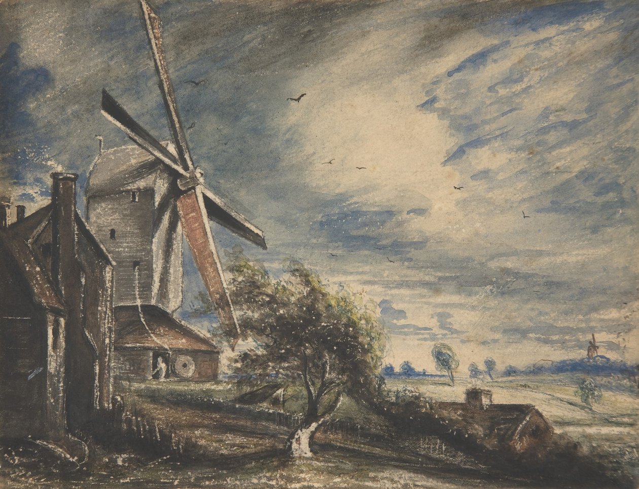 Un molino cerca de Colchester, 1833 de John Constable