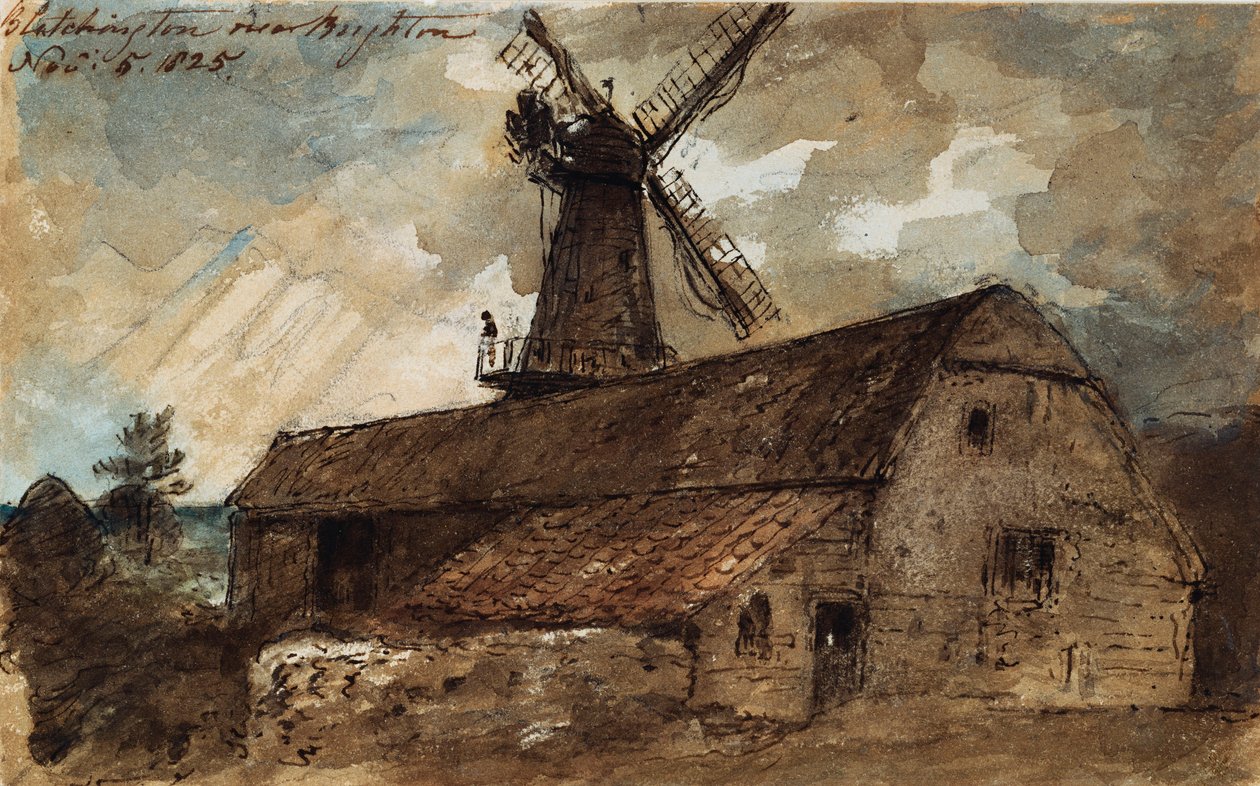 Molino Blatchington cerca de Brighton, 1825 de John Constable