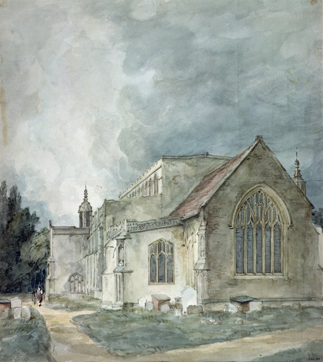 Iglesia de East Bergholt, c.1805-11 de John Constable
