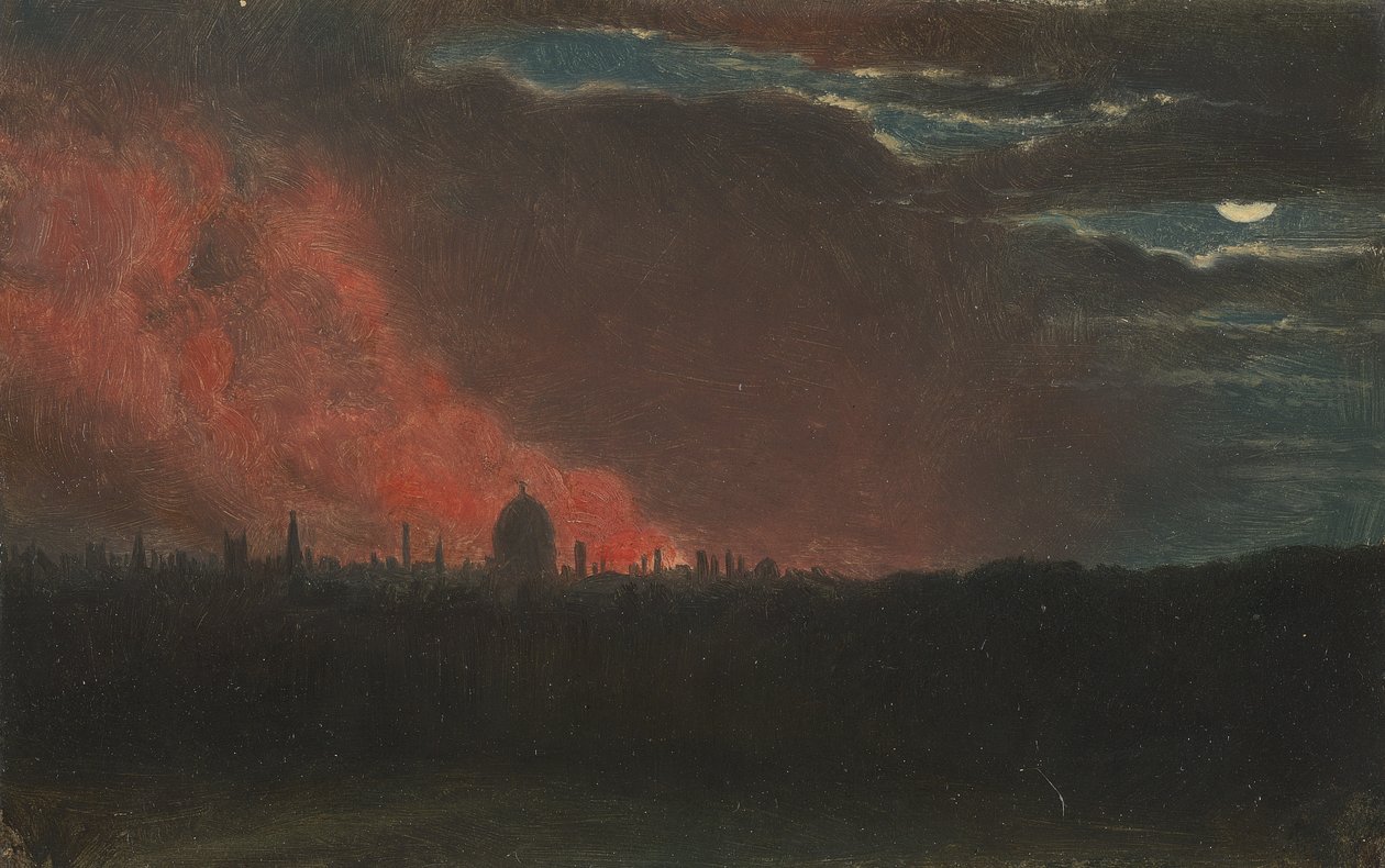 Incendio en Londres, visto desde Hampstead de John Constable