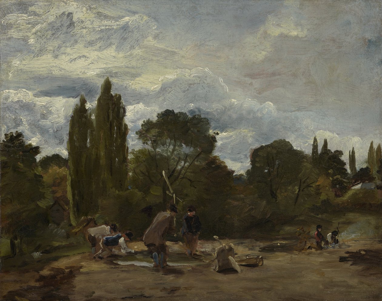 Trillando cabezas de nabo, East Bergholt de John Constable