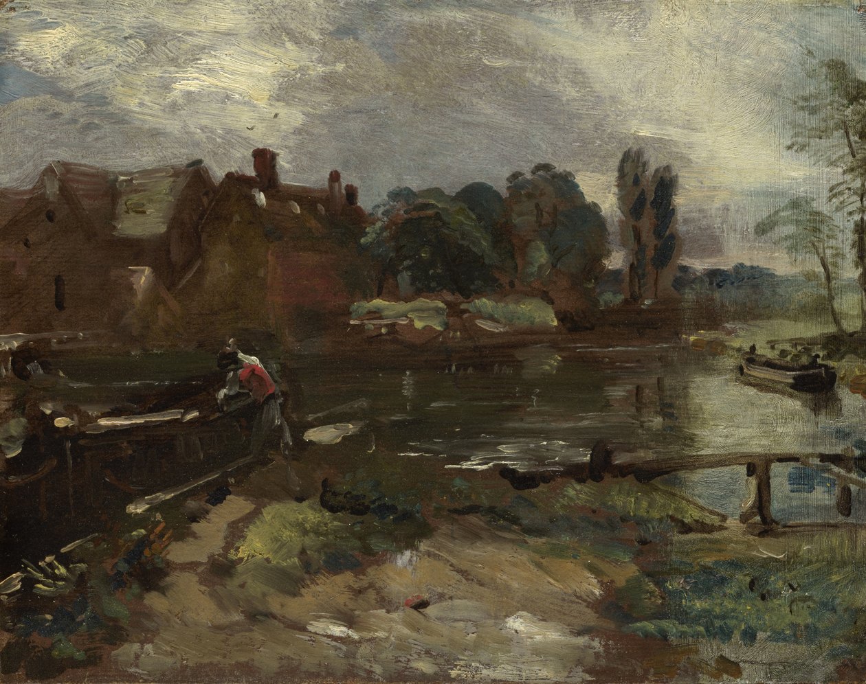 Molino de Flatford desde la esclusa, c.1810 de John Constable