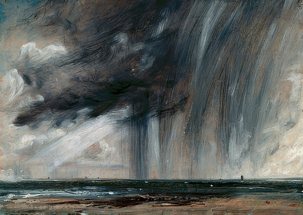 Tormenta sobre el mar. Alrededor de 1824-26 de John Constable