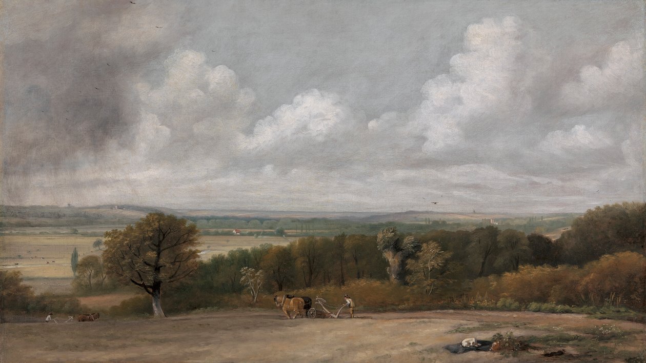 Escena de arado en Suffolk de John Constable