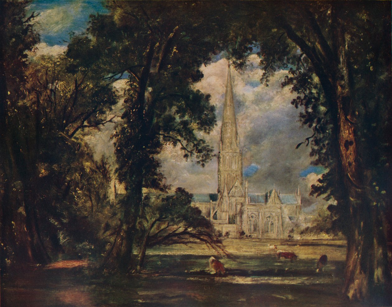 Catedral de Salisbury, c. 1823 de John Constable