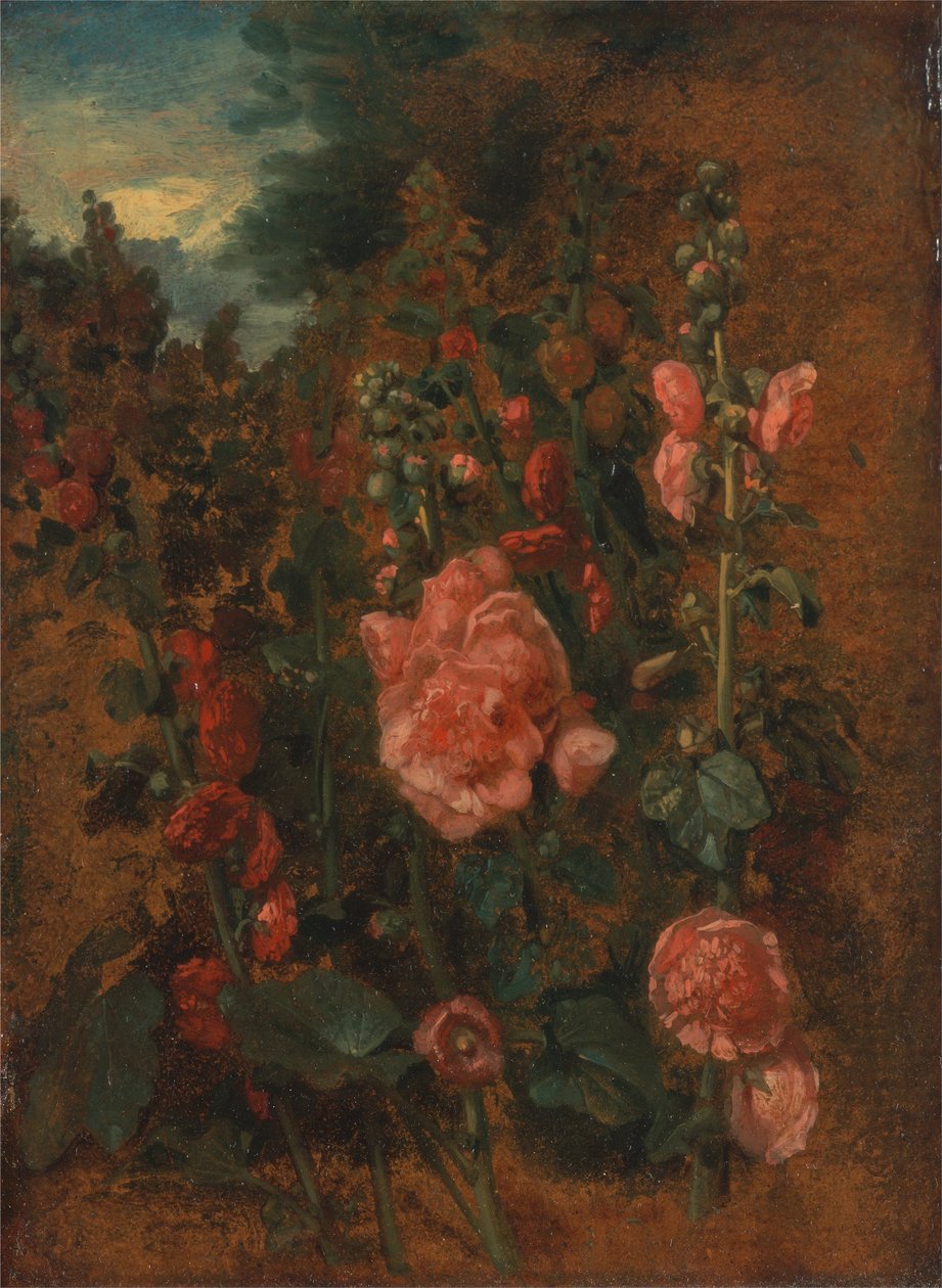 Estudio de las malvarrosas de John Constable