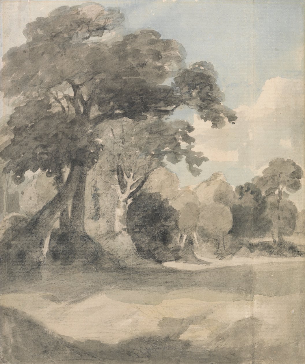 Árboles en un prado de John Constable
