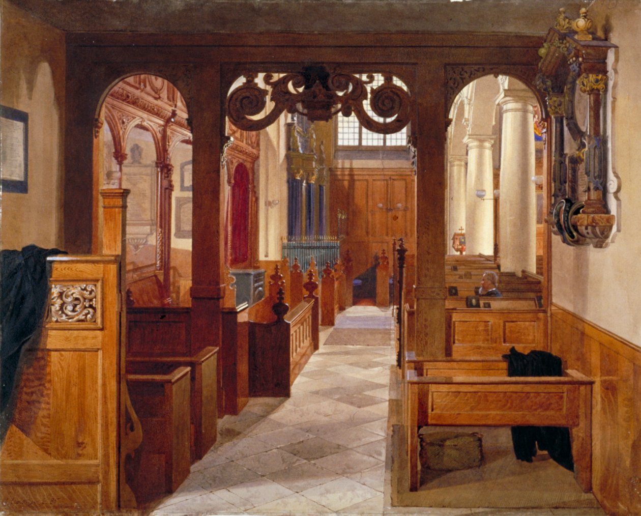 Interior de la Capilla Charterhouse, Londres, 1885 de John Crowther