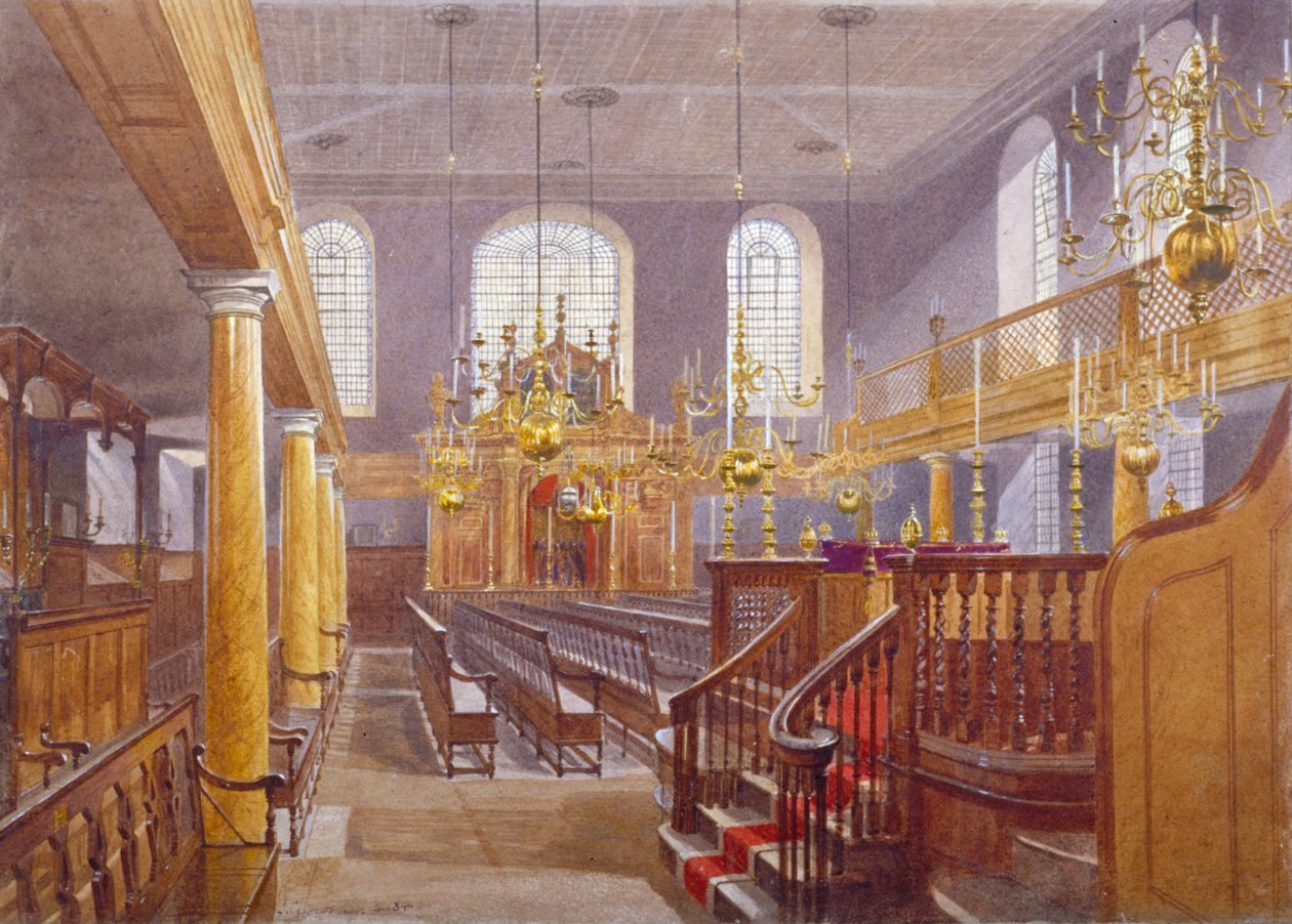 Sinagoga, Bevis Marks, Ciudad de Londres, 1884 de John Crowther