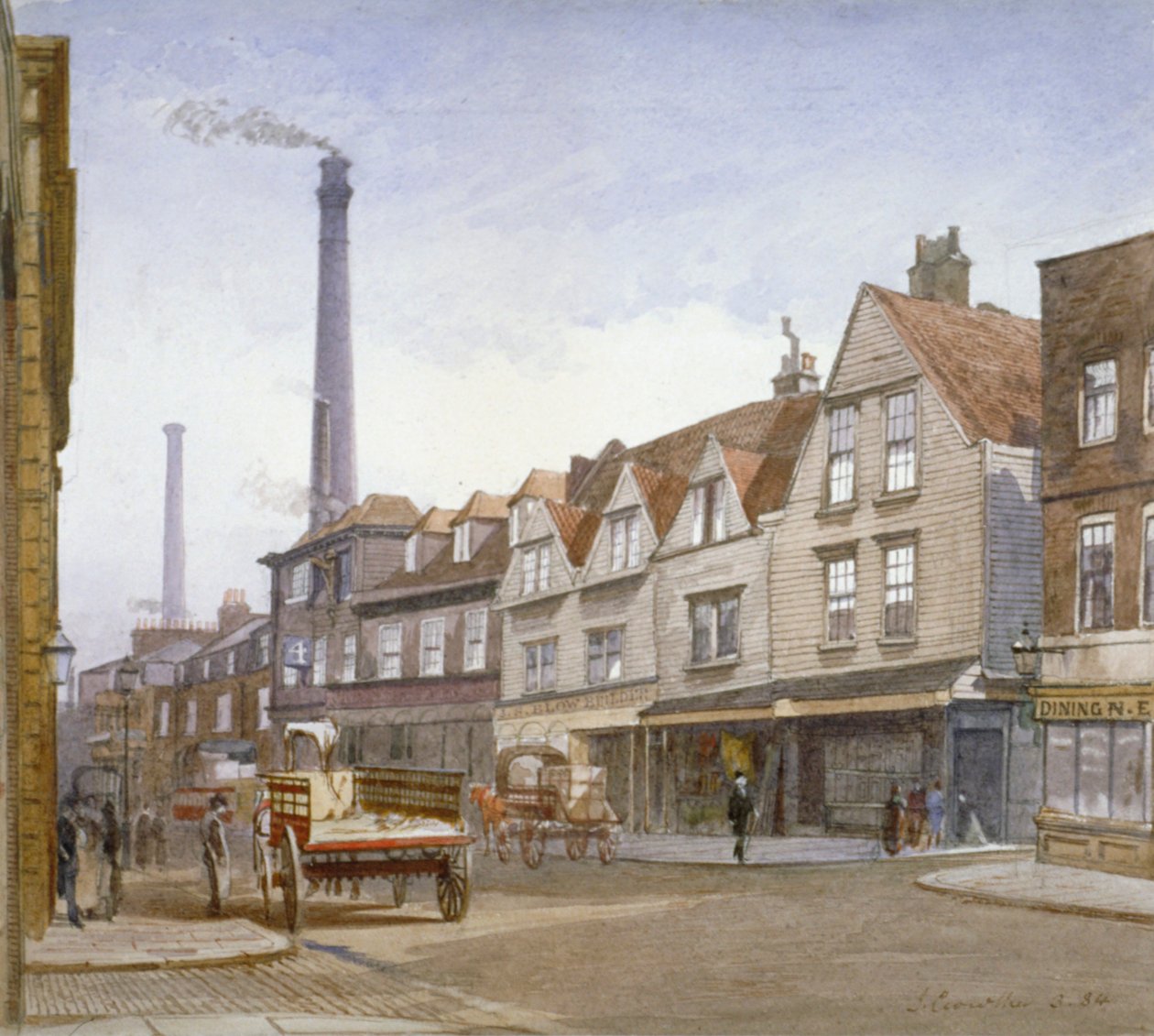 Vista de Mint Street, Southwark, Londres de John Crowther