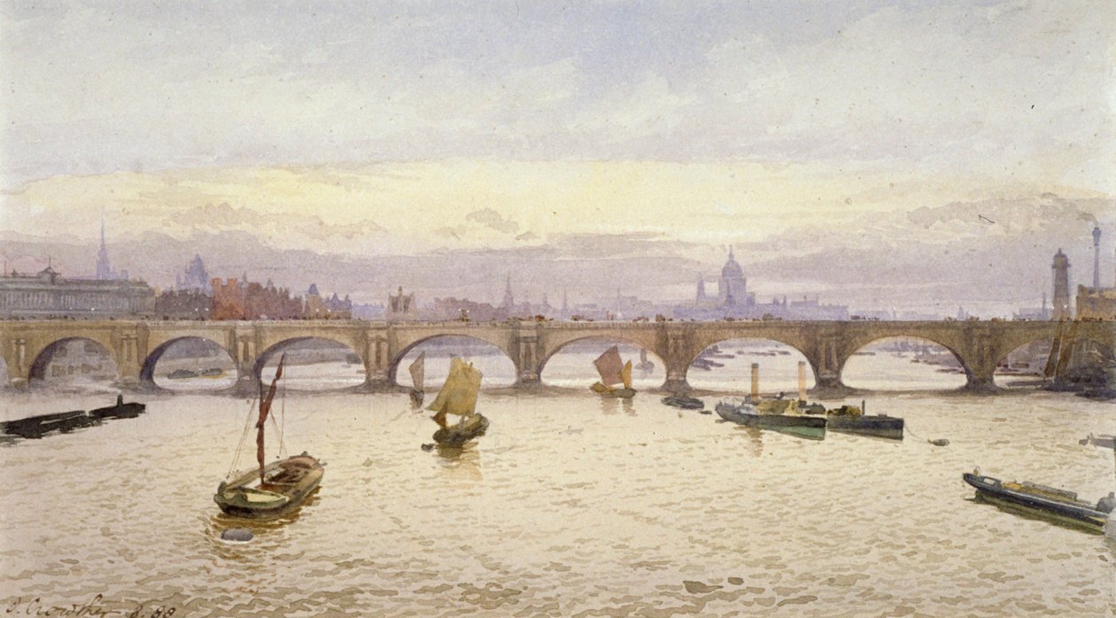Puente de Waterloo, Londres, 1888 de John Crowther