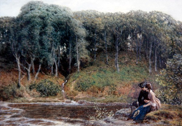 Amantes junto a un lago de John Dawson Watson