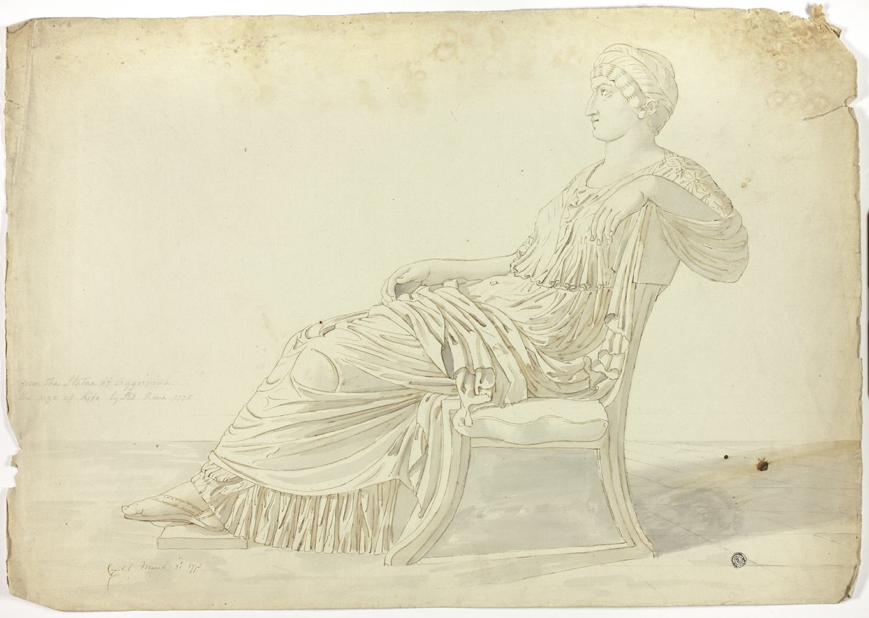 Estatua antigua de Agripina de John Downman