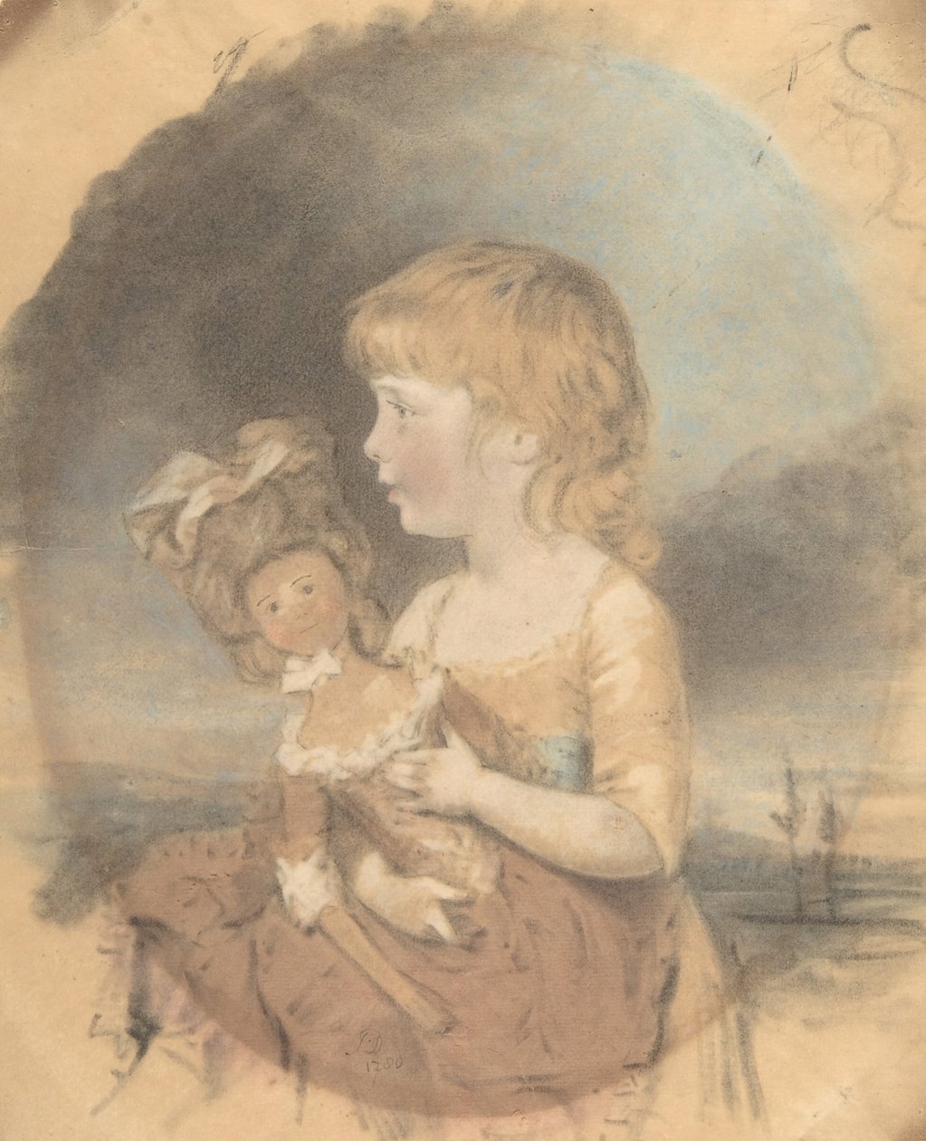 Niño Sosteniendo una Muñeca, 1780 de John Downman