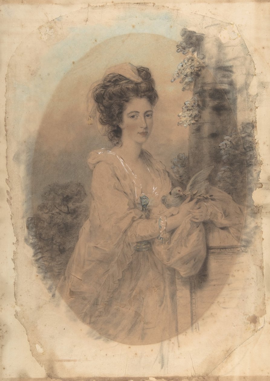 Isabella Hunter, prima del artista, 1781 de John Downman