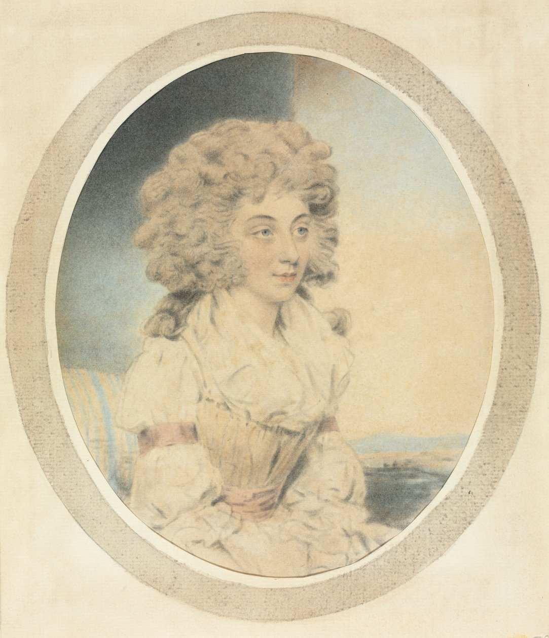Seated Young Lady Facing Right de John Downman