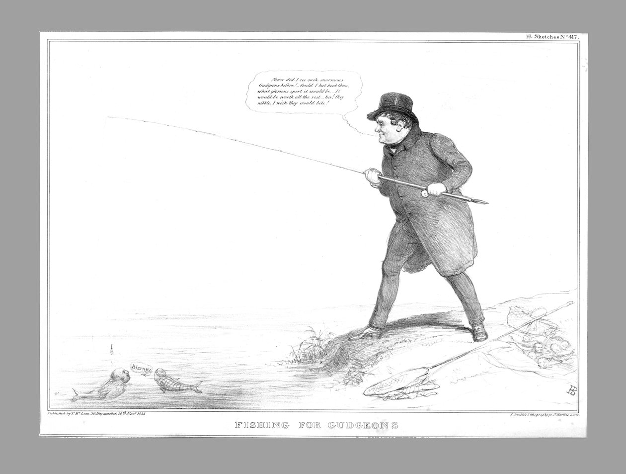 Pescando gobios, 1835 de John Doyle