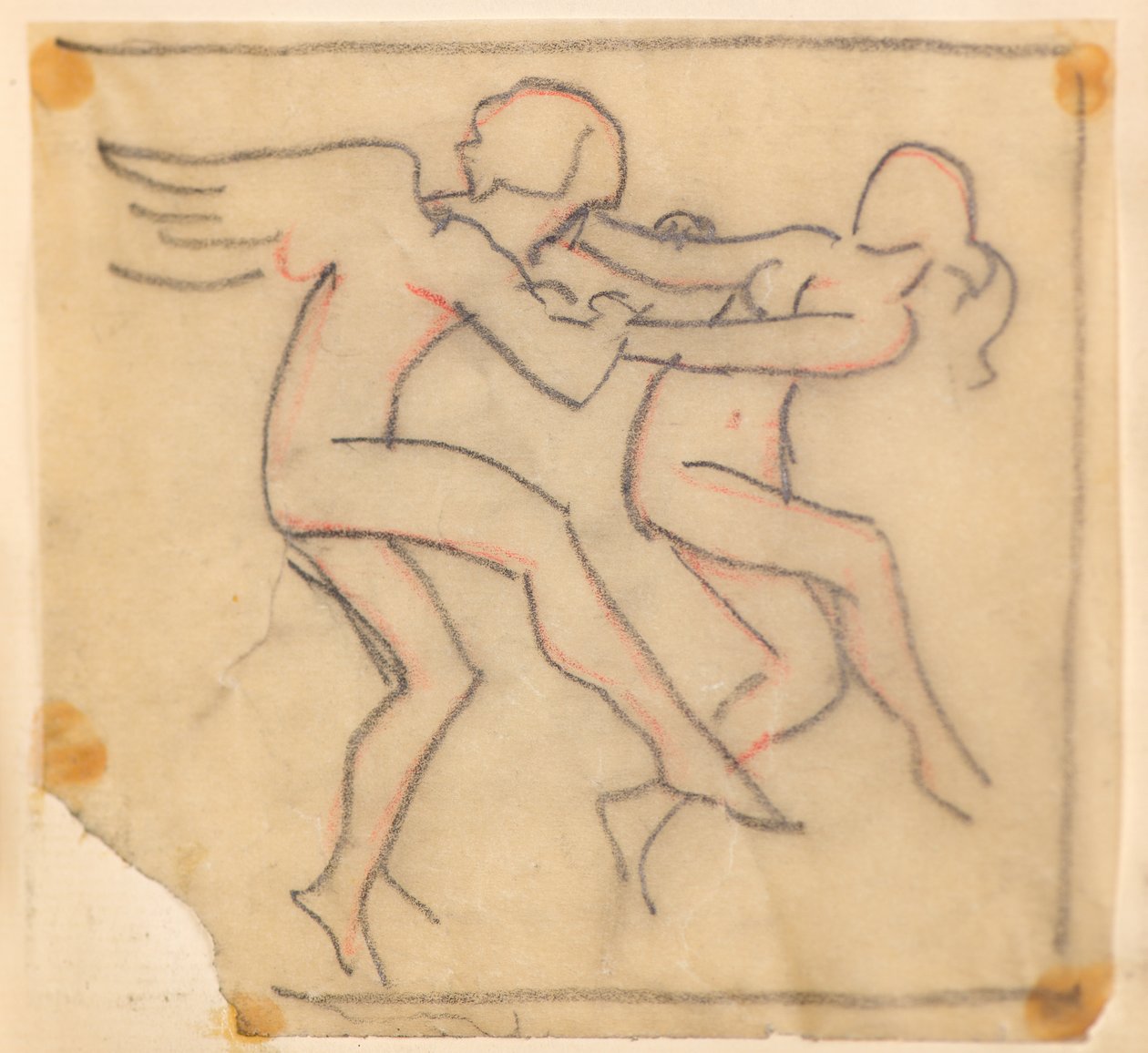 Sin Título [Ángeles luchando] de John Duncan