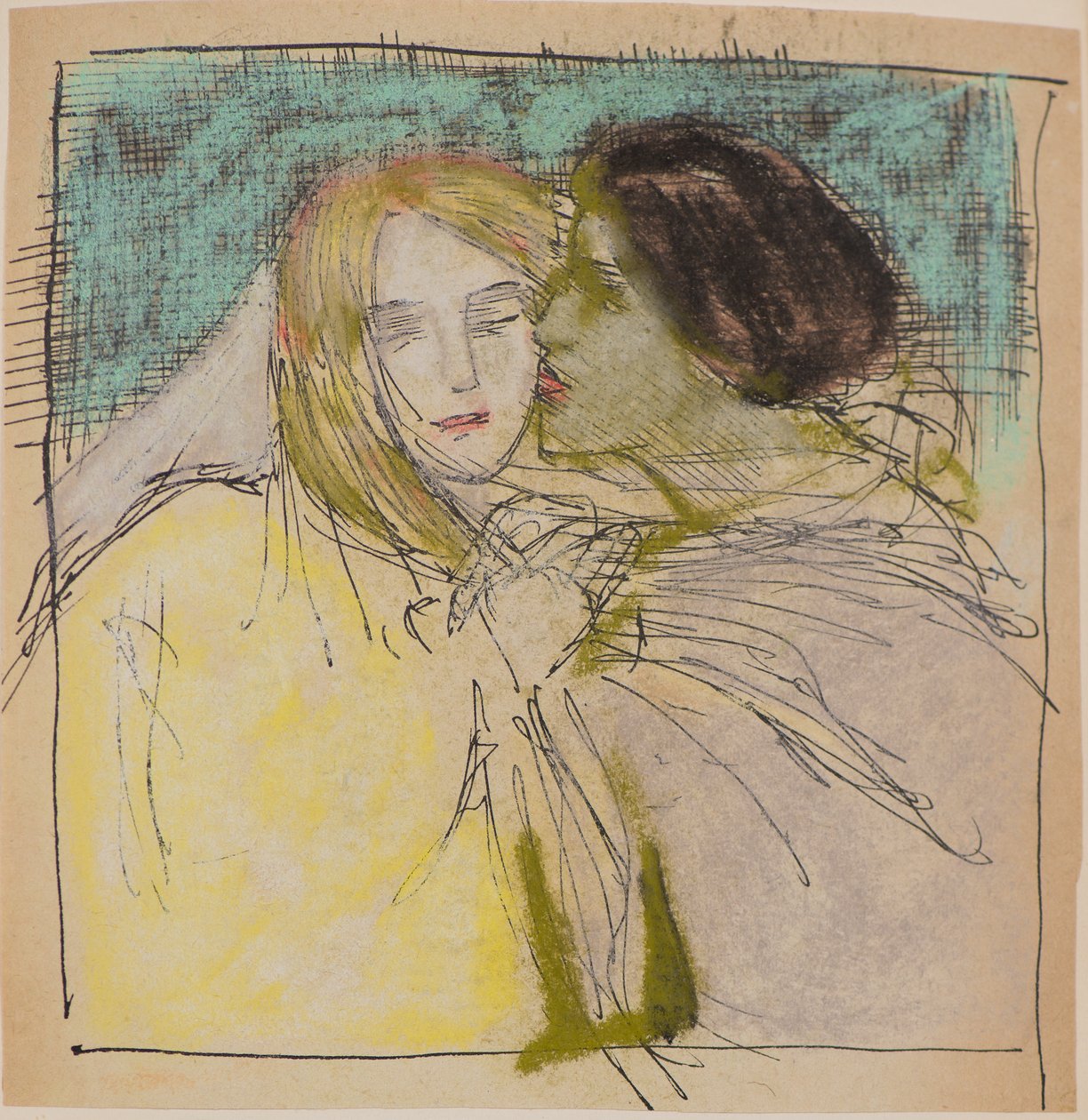 Sin título [Pareja abrazándose] de John Duncan