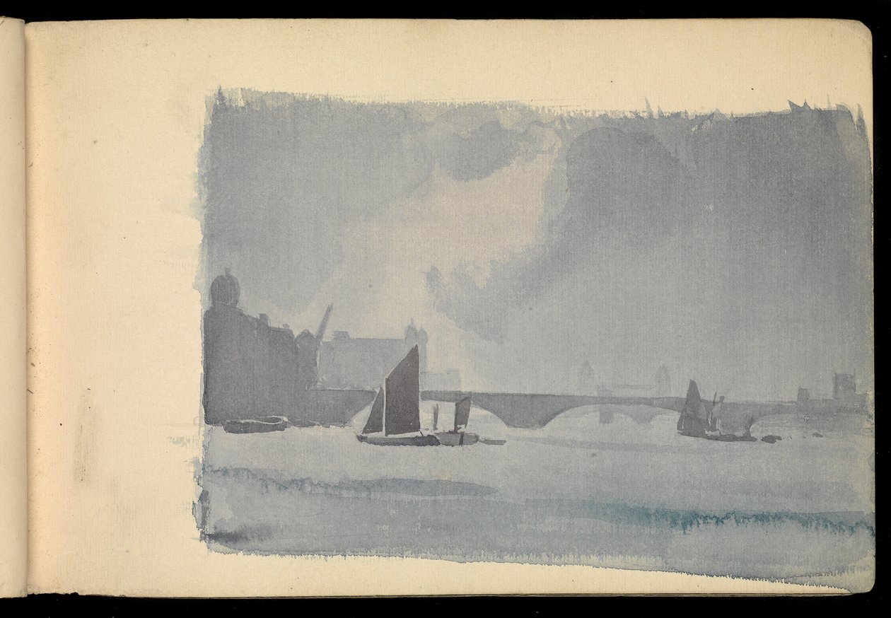 Paisaje marino, cuaderno de bocetos de John Everett